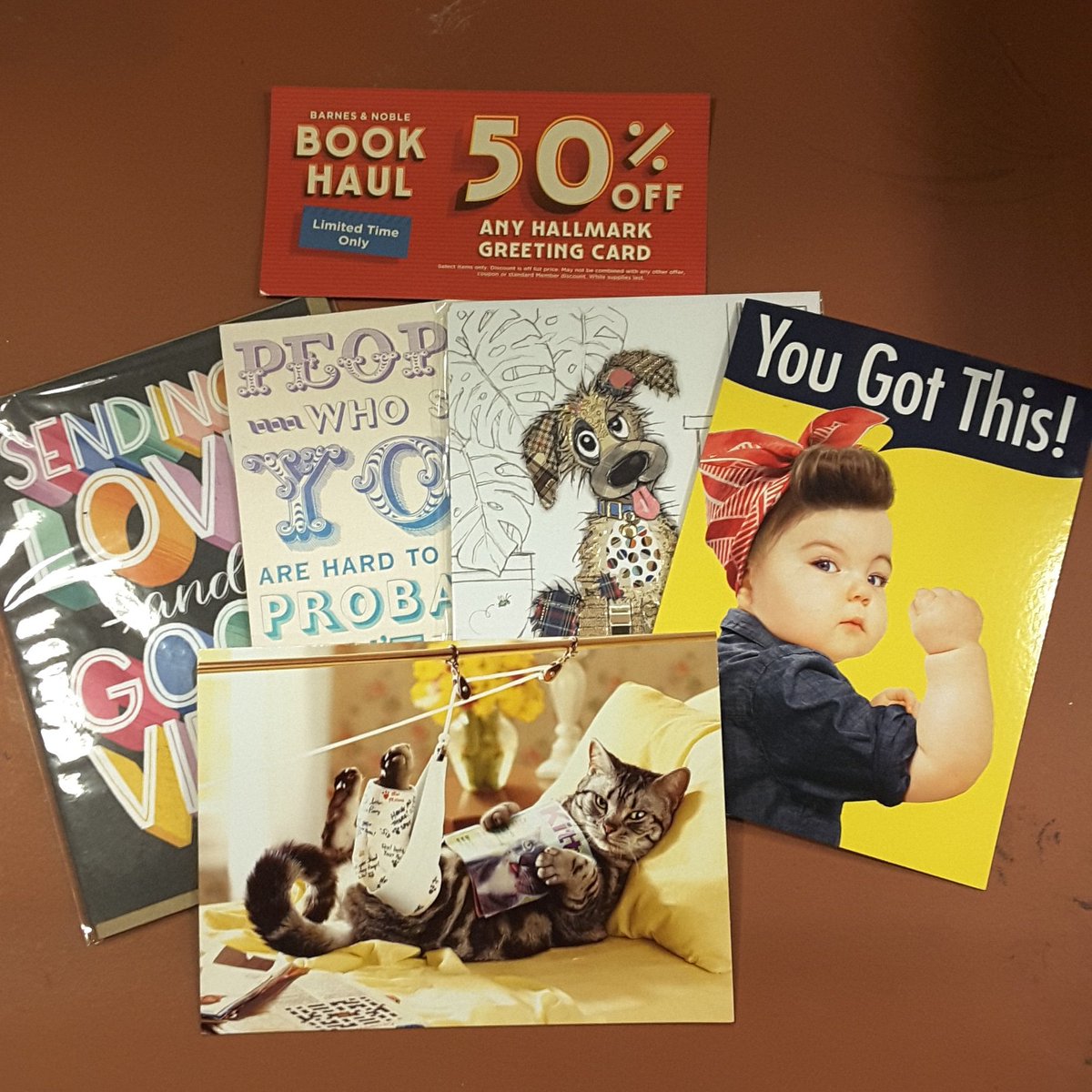 THE SALES CONTINUE! Come and take a look at our wonderful selection of greeting cards, find something for every occasion! For a limited time only,  #Hallmark cards are 50% off! #barnesandnoble #BNBosPru #greetingcards #readingcommunity #sendinglove #bookhaul #booksale #books