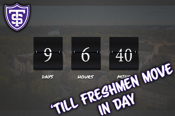 TommieWBBall's tweet photo. THE COUNTDOWN IS ON! Our freshmen class will be moving in September 3. Stay tuned over the next 10 days for a little insight from the players. #ForwarD1 https://t.co/nmYooQbLGL