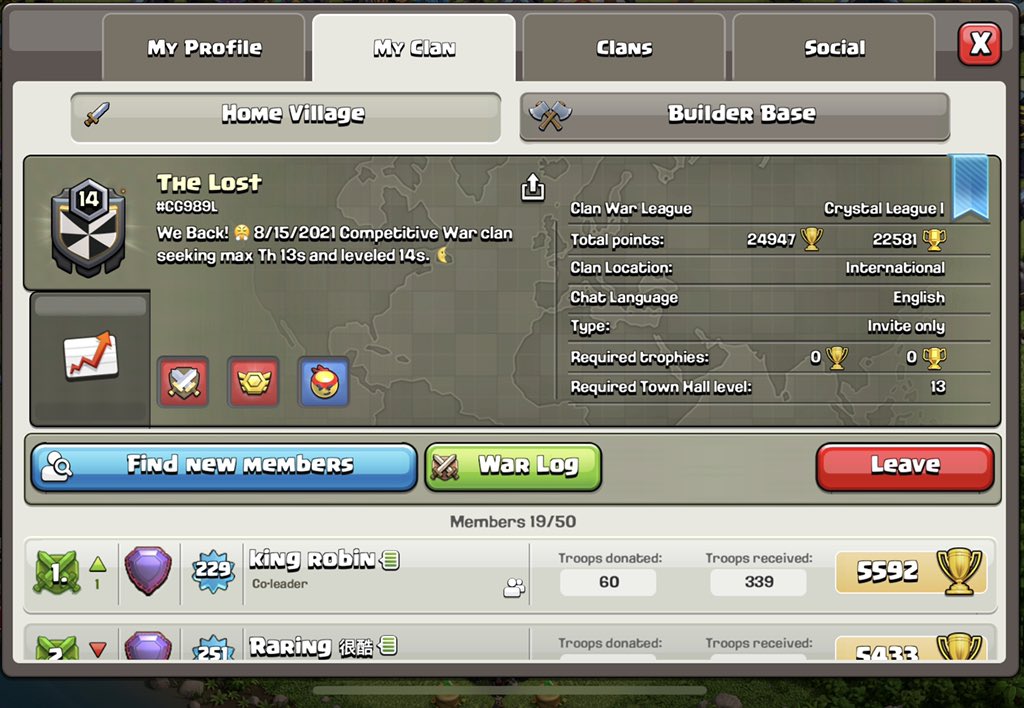 WE BACK! 😤😤😤 Recruiting leveled up th14s for war! See you there 👀