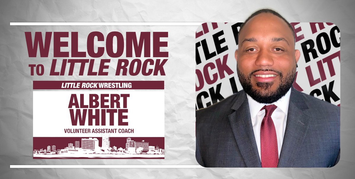 LittleRockWRES's tweet photo. Give a warm welcome to our newest coach, Albert White!

✔️ 4x Illinois state champion
✔️Junior College National champion at NIACC
✔️ National qualifier at Oklahoma State
✔️Cushing High School head coach
🔜 Little Rock Trojan https://t.co/LaTKfl0hUY