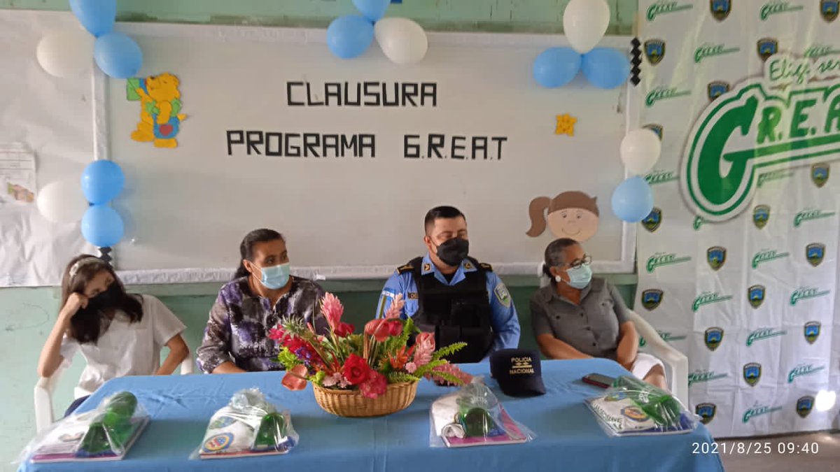 PoliciaHonduras's tweet photo. #ProgramaGREAT👧👦

Este miércoles, la Policía Nacional lleva a cabo clausura del programa #GreatHonduras, donde participaron más de 50 alumnos de primaria, se realizó en la aldea Guayacan, municipio de San Matías #ElParaíso 👮‍♂️ https://t.co/HtosrhQIJU