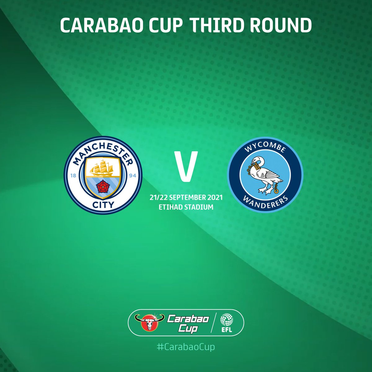 #Chairboys will face Manchester City away from home in round three!

#MNCvWYC