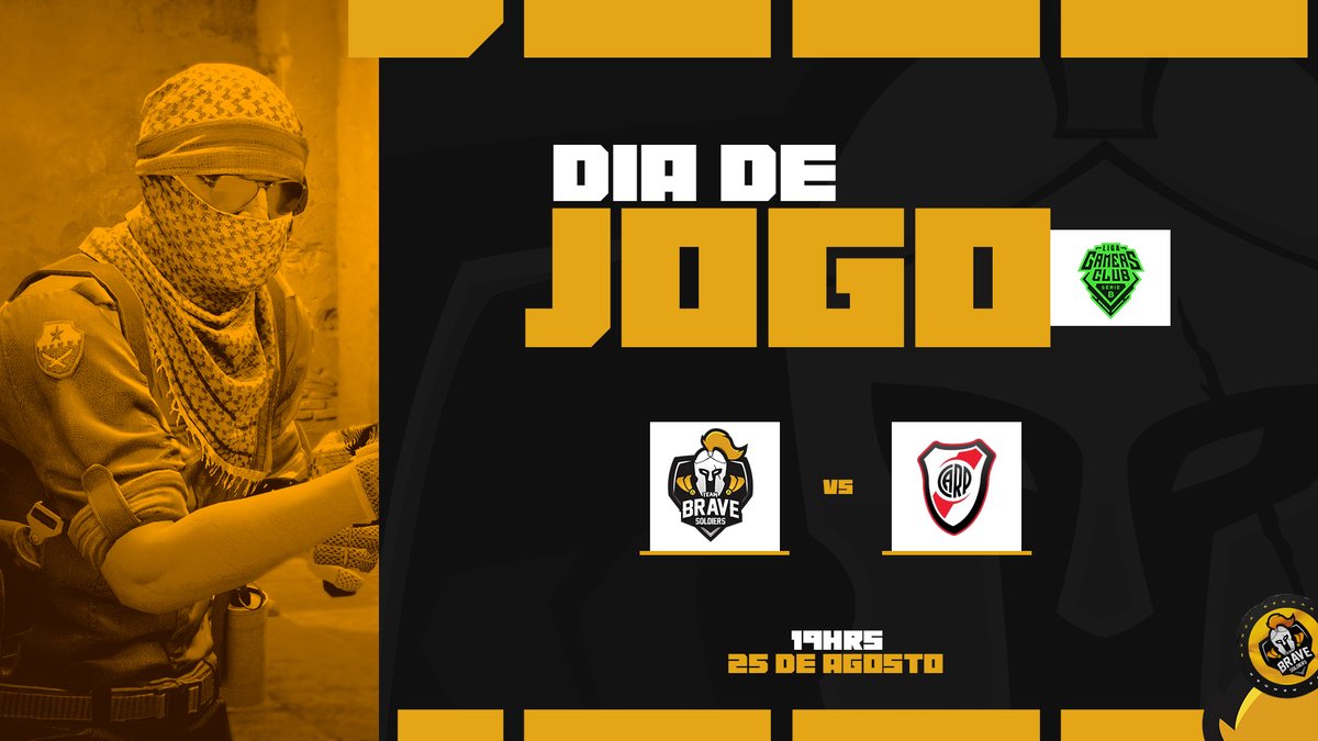 [#CSGO] Boa noite, brava torcida!

Hoje o dia vai ser cheio pela fase de grupos da #SerieB! Na primeira batalha de hoje nossos bravos guerreiros irão enfrentar o <a href="/RiverPlateGames/">River Plate Gaming</a>!

𝑵𝒖𝒏𝒄𝒂 𝒓𝒆𝒄𝒖𝒂𝒓, 𝑵𝒖𝒏𝒄𝒂 𝒔𝒆 𝒓𝒆𝒏𝒅𝒆𝒓
#GOTBS ⚔ #WEAREBRAVER