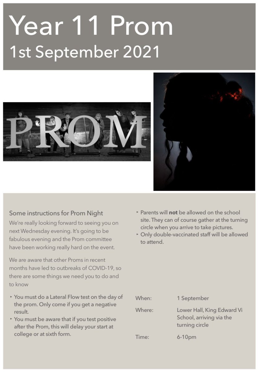 Year 11 Prom - 1st September 2021