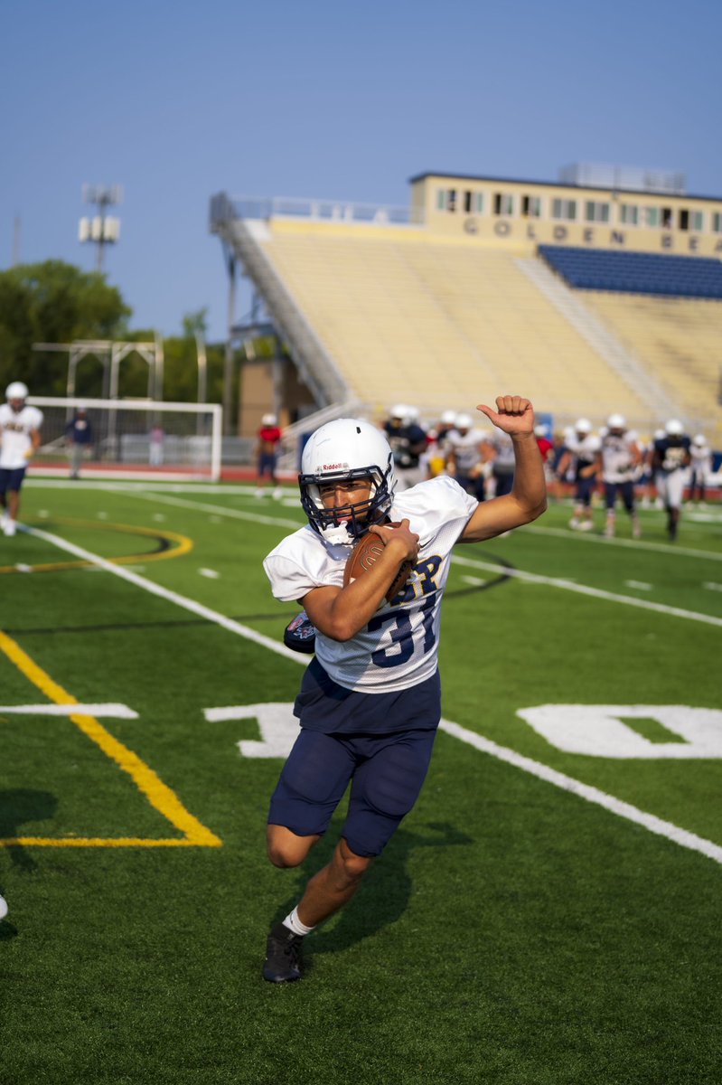 Golden Bear scrimmage! Game day is around the corner! #BuildingOnTheRock #WinTheNorth