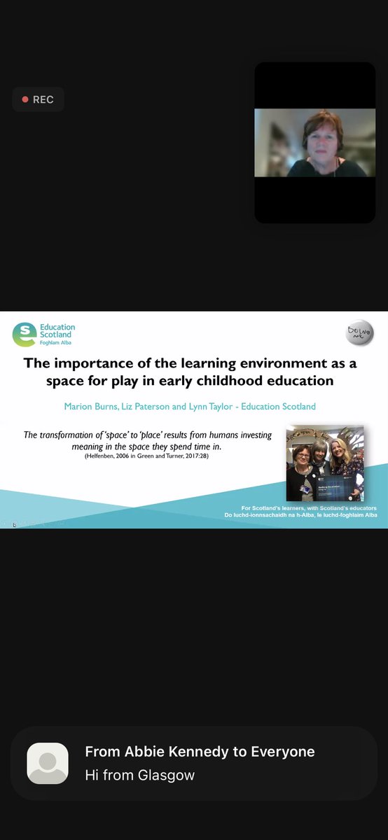 car59268554's tweet photo. Fantastic webinar tonight from @LynnTaylorEdu @mcgregor_marie @LizPaterson12 discussing environments & the importance of spaces for children to grow through play🤩 so insightful, please do another webinar🙌🏻😂 #RTA #beingme #emotionalspaces #qualitymatters Thank you @kinderly https://t.co/r95m0cXR9B