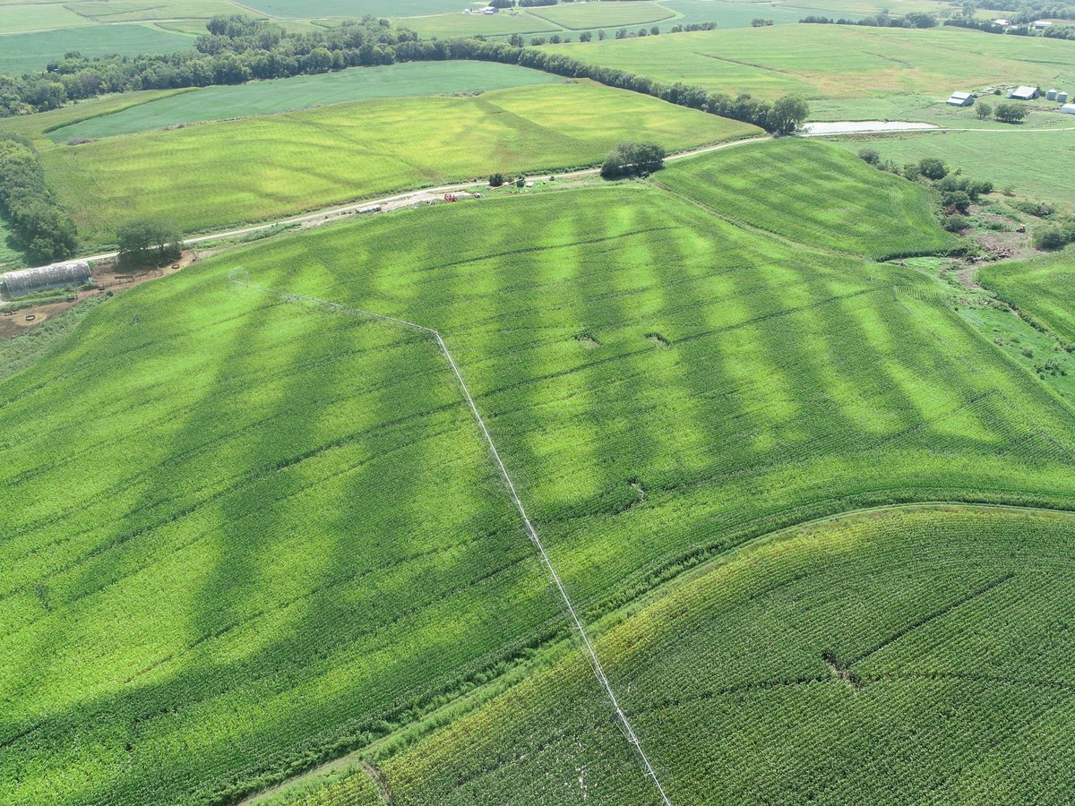Some Utrisha hard at work here! Some tough ground that missed some critical rain and left nitrogen unavailable. Excited to use more of this new biological from #corteva to unlock some N when Mother Nature says otherwise.