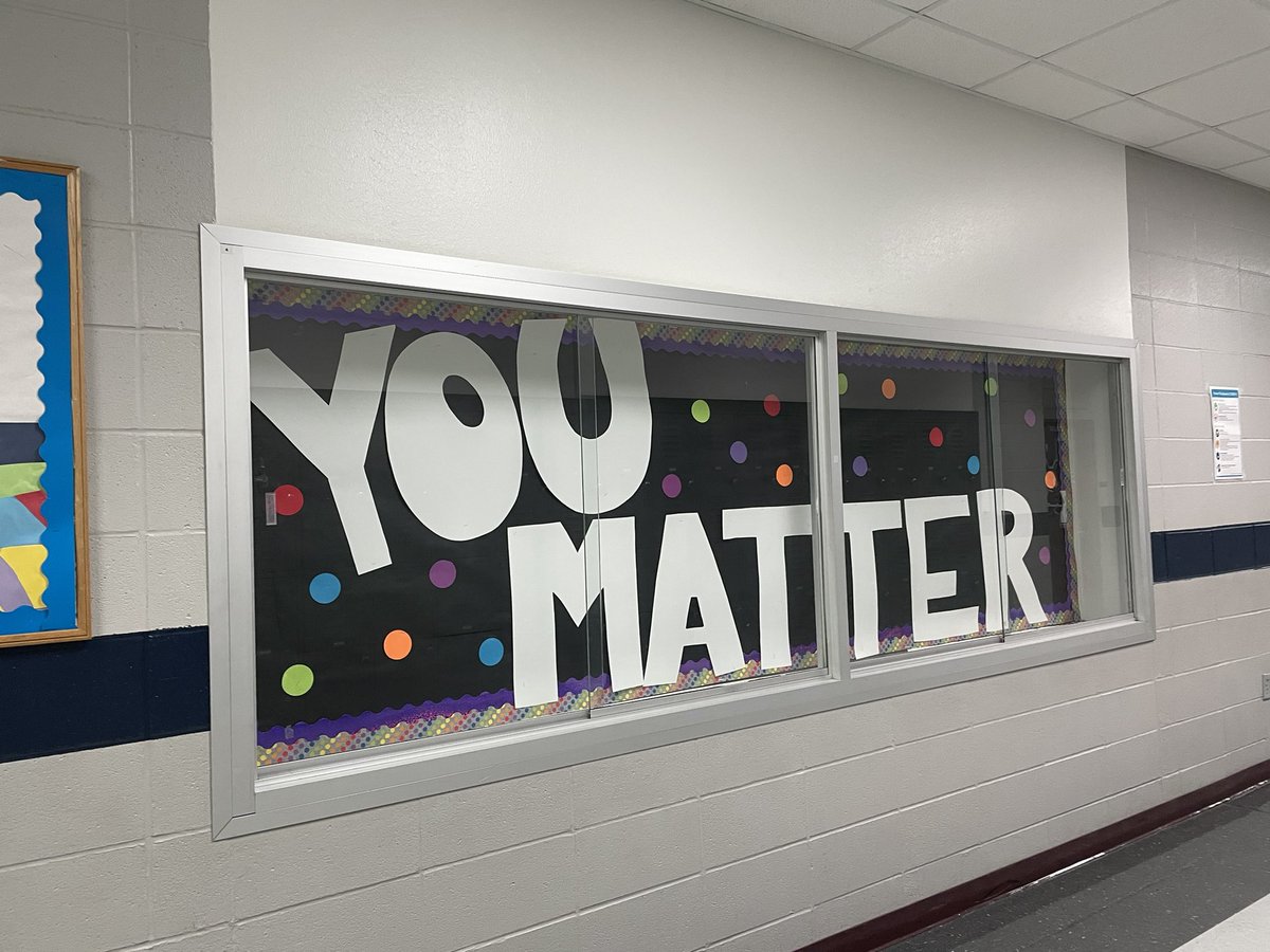 Leachlady318's tweet photo. I took a page from the book of injury attorney marketing strategies and applied it to my school... #YouMatter  - &amp; every bulletin board boasts it! https://t.co/vlShvK0qj5