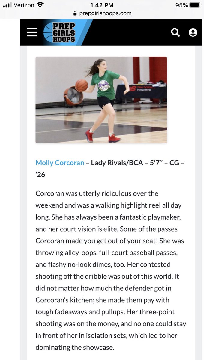 Molly Corcoran (@mollycorcoran32) on Twitter photo Thank you very much <a href="/BashHoopsNE/">Bash Hudson</a> for the great write up. Cant wait for the next event! Appreciate the love! #rivalsway <a href="/LadyRivals/">Lady Rivals</a> <a href="/BallNeverLies_/">Ball Never Lies Elite</a> @HerStatsMedia Thank you very much <a href="/BashHoopsNE/">Bash Hudson</a> for the great write up. Cant wait for the next event! Appreciate the love! #rivalsway <a href="/LadyRivals/">Lady Rivals</a> <a href="/BallNeverLies_/">Ball Never Lies Elite</a> @HerStatsMedia
