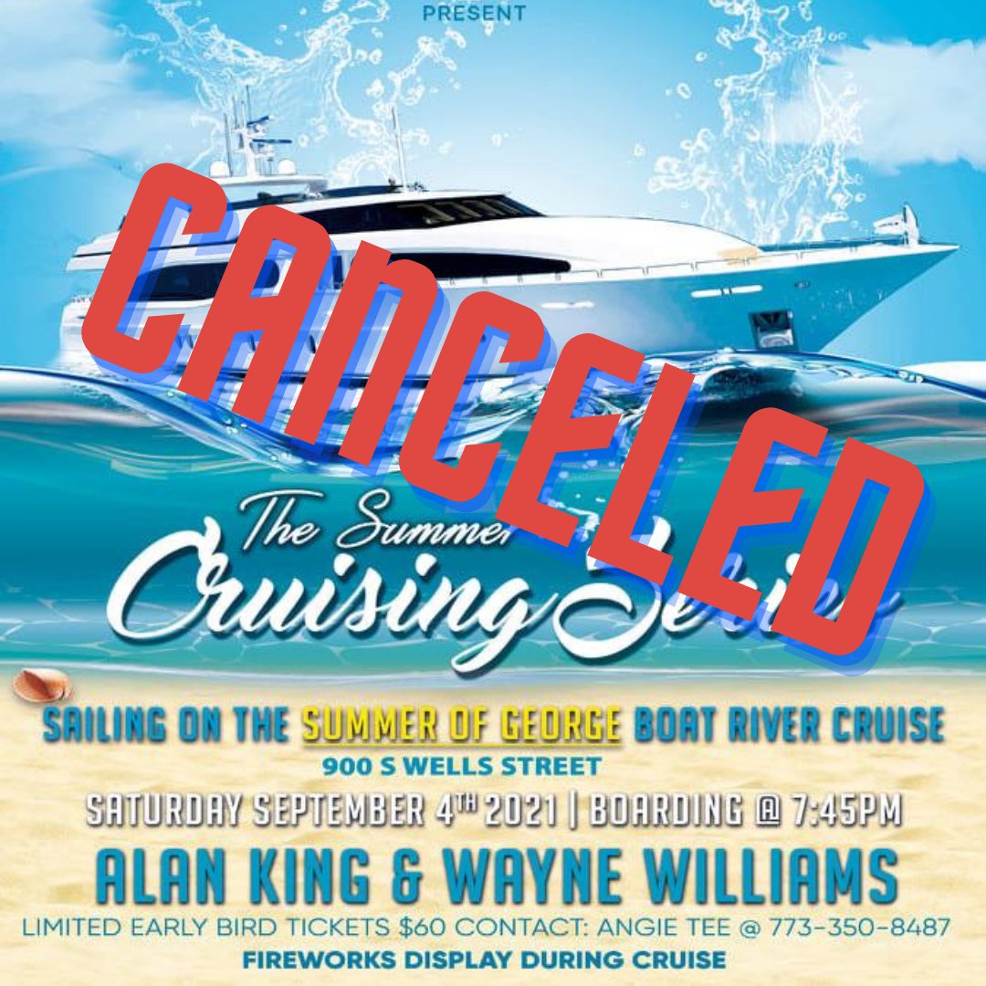 We're sorry to see this go, but our last Summer Cruising Series party has been canceled. Those who purchased tickets should have already received refunds; if you have not, or have questions about this event, please contact Chosen Few DJs Ambassador Angie Tee at 773-350-8487.