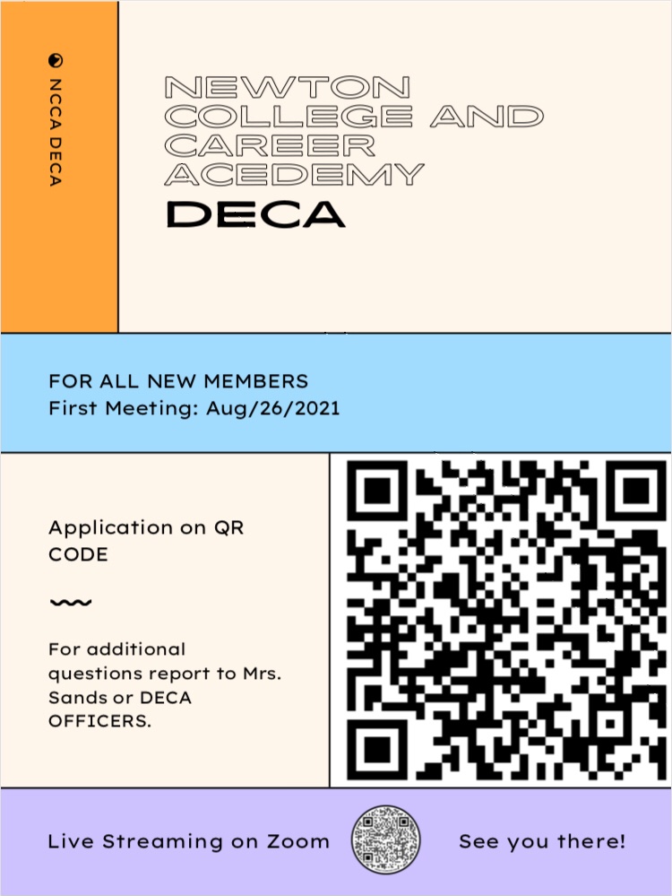 Deca_Ncca's tweet photo. Join us tomorrow for our interest meeting at 3 pm in the lounge! There will be ice cream, Ice breakers, and more info about what we do! #ncca #deca https://t.co/ujIZaOKoHk