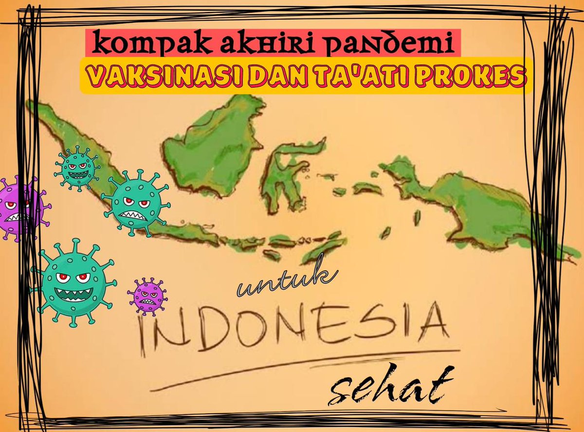 covid19 sangat mudah menyebar terutama varian delta ,terus pakai maskernya patuhi 5m dan vaksinasi sebagai upaya dalam melawan covid19 #PPKMTuntaskanCovid19