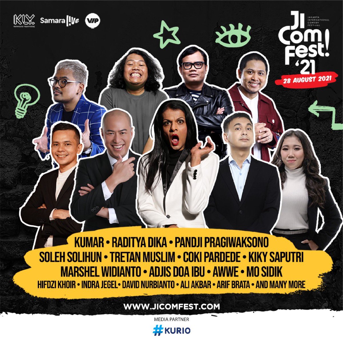 Tahun ini, Special Show JICOMFEST 2021 menghadirkan International Headliner, Kumar yang dikenal sebagai queen of comedy asal Singapura. 
Yuk langsung aja dapetin tiketnya di jicomfest.com atau follow <a href="/jicomfest/">Jakarta Int'l COMEDY Festival 2023</a>.
.
#jicomfest #jicomfest2021