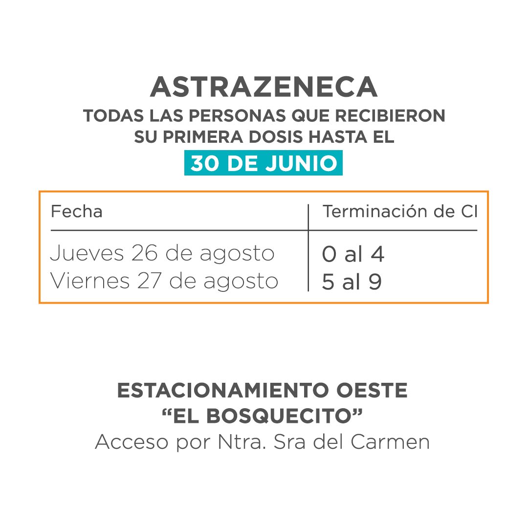 delsol_py's tweet image. Info Autovac 💉🚘
Desde mañana, continúa aplicación de segunda dosis de #AstraZeneca
✅ Por terminación de C.I.
🕖 Desde las 07:00 hasta las 17:00 horas aprox.
📍 Acceso por el Estacionamiento Oeste “El Bosquecito”.
¡Te esperamos! ☀️