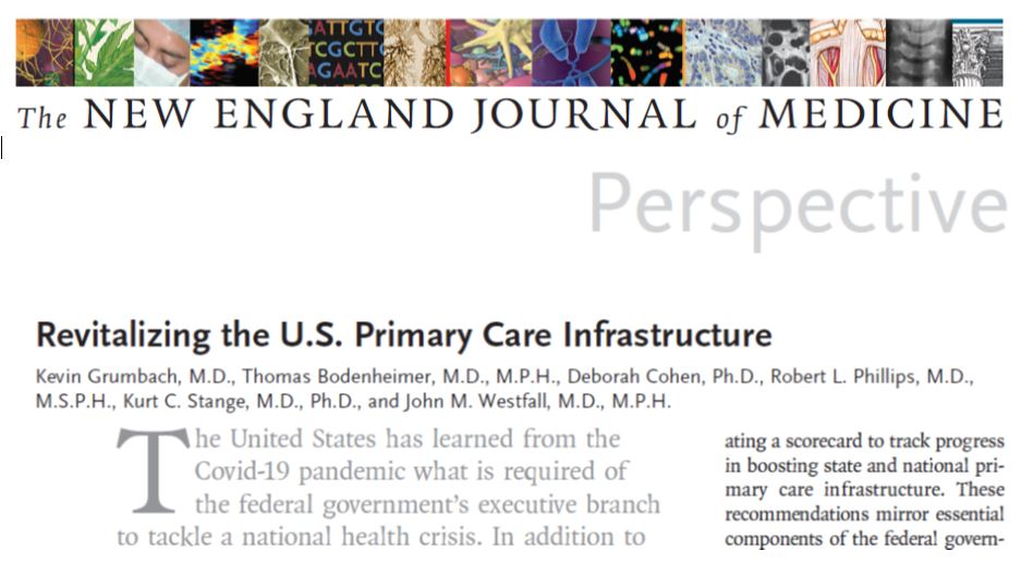 kgrumbach's tweet photo. @NASEM_Health got it right. US infrastructure plan must include rebuilding #primarycare &amp; assign team to get the job done.Time for Biden Administration to appoint HHS Secretary's @XavierBecerra Council on primary care. DOI: 10.1056/NEJMp2109700 @UCSFCEPC @aafp @TheABFM https://t.co/6ygORl5pHZ