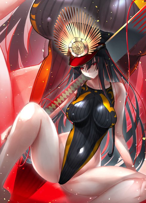 🩱競泳水着🩱ノッブrkgk  #FGO #是非もないよネ! #暑いから水着絵をUPして元気だす 