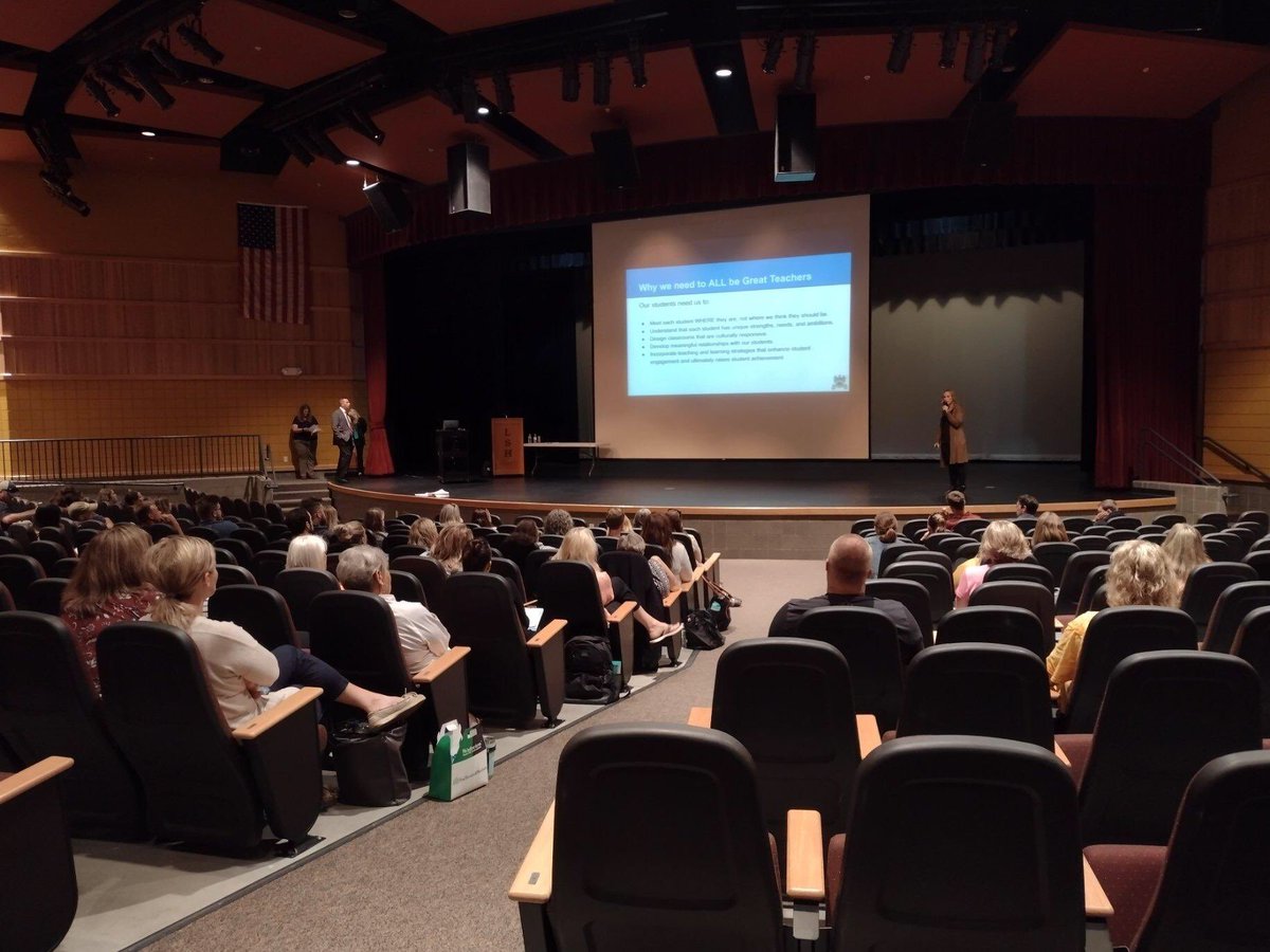 Outstanding first day back with all staff at LSH! Thanks @NiceBikeMark for helping us prioritize relationships as we begin the ‘21-22 school year and <a href="/larae_ludwig/">LaRae Ludwig</a> for her presentation on Culturally Responsive Teaching. Go Giants!