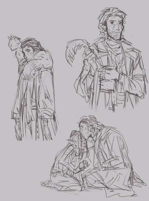 some caleb sketches while watching c2… ft. nott and frumpkin #criticalrolefanart 
