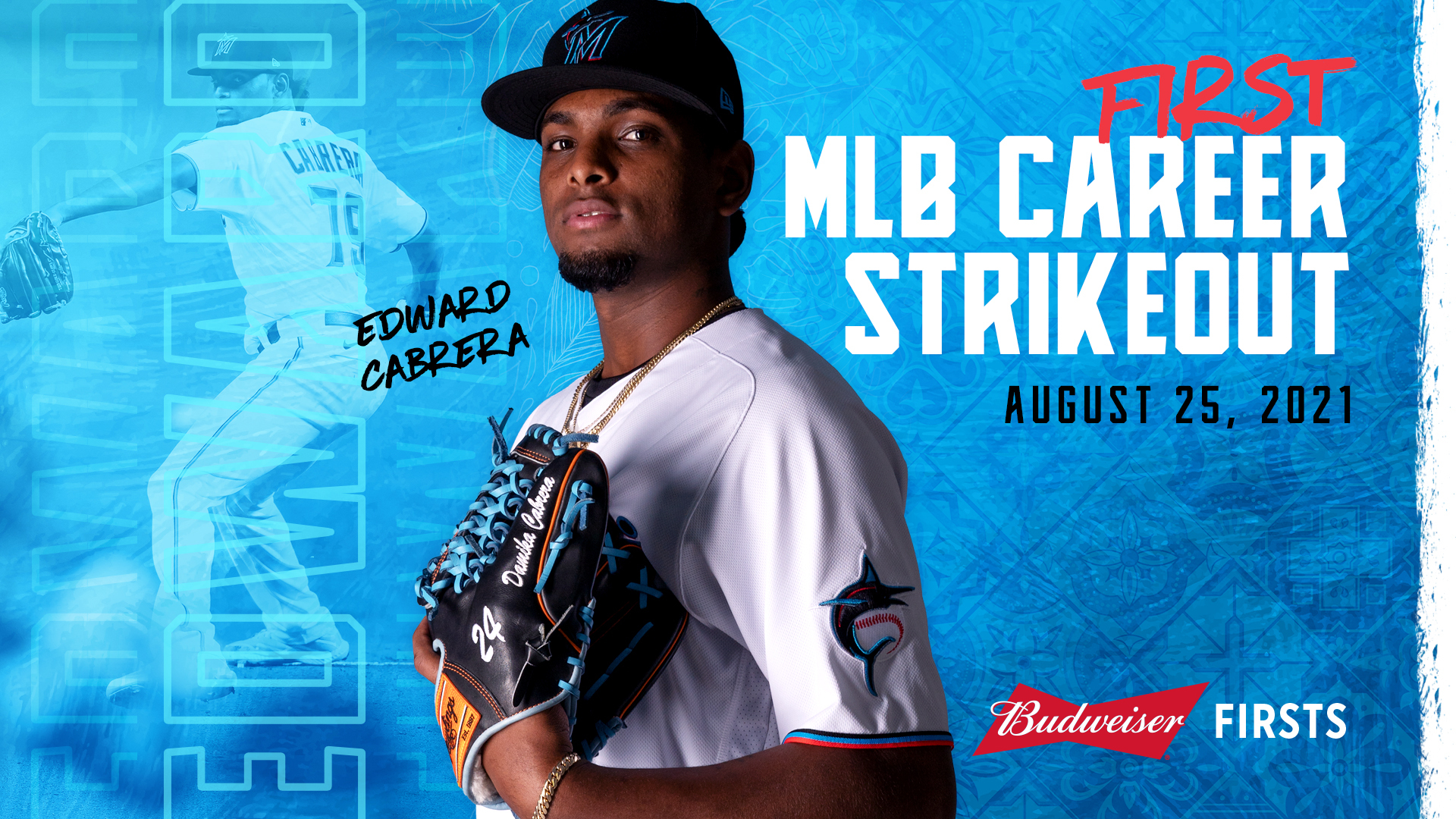 Miami Marlins They Grow Up So Fast First Career K For Ecabrera30x Budweiserusa T Co Voghsed0ob Twitter