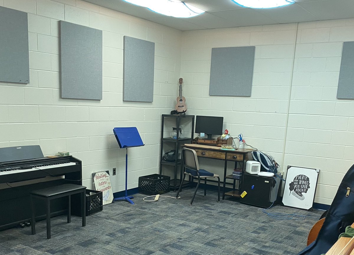 Working on setting up our new instrumental lesson space! #BearTavernPride