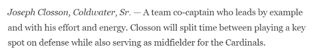 Congrats to 2 of our multisport athletes on being named "players to watch" this fall! <a href="/closson_joseph/">Joseph Closson</a> <a href="/Lefty1215/">Lefty 12</a>