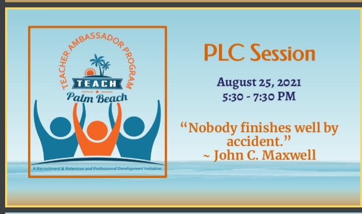 KatrinaNGaither's tweet photo. It was another wonderful evening of amazing collaboration and engaging conversations with our #SDPBCTeacherAmbassadors.๐ They are dedicated teacher leaders supporting other teachers on their campuses because they know #RetentionIsKey ๐ for our #TeachPalmBeach team. ๐ด๐๐ด https://t.co/QqEoplpI3y