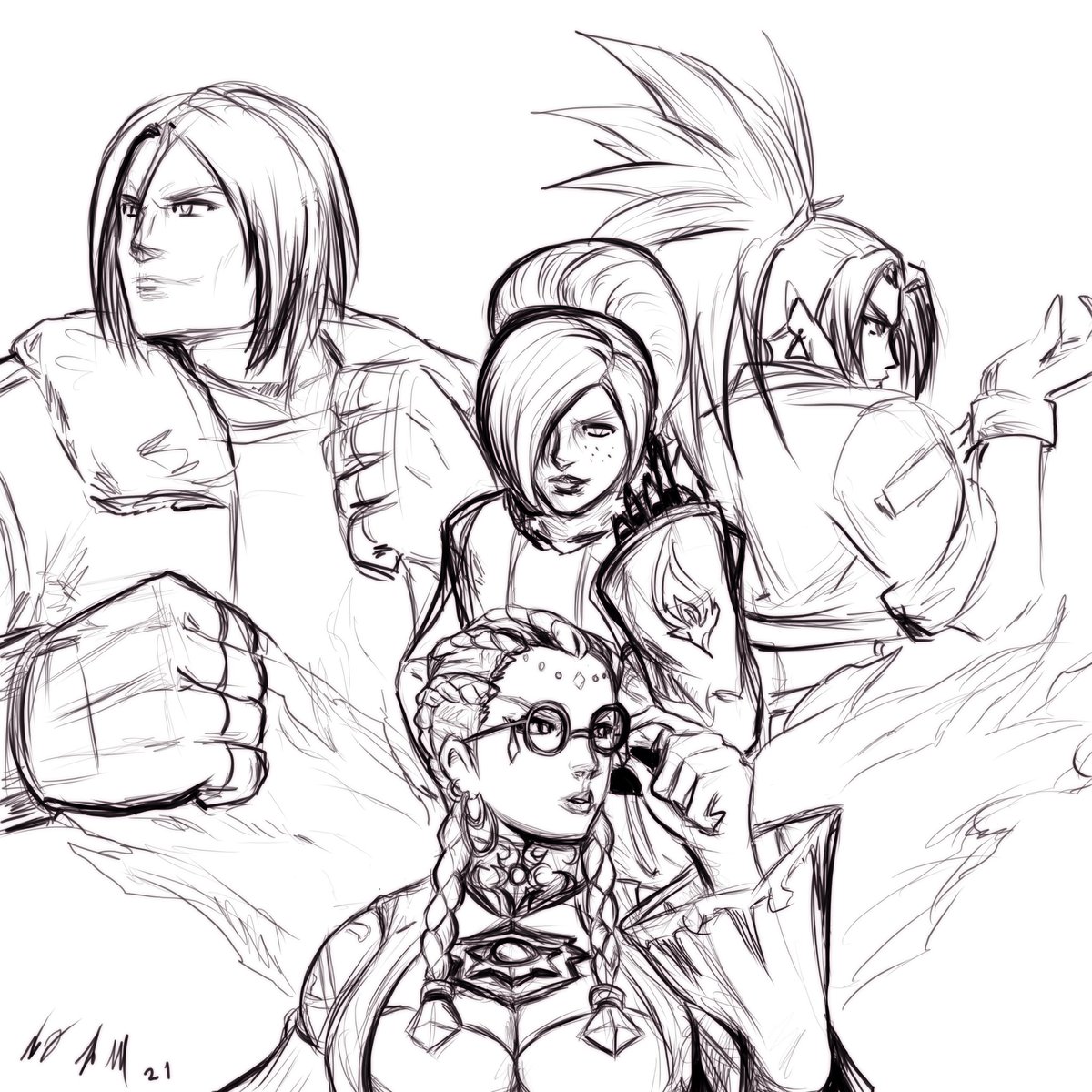 KOF 15 HYPE SAUCE.... ROLLBACK NETCODE!!! GOOD GAWD, I so many questions, the main one is who is the black woman with glasses? My Expectations have been shattered. Happy anniversary KOF.
#drawing #artwork #kofxv #kof15 #snk #terrybogard #ashcrimson #leonakof