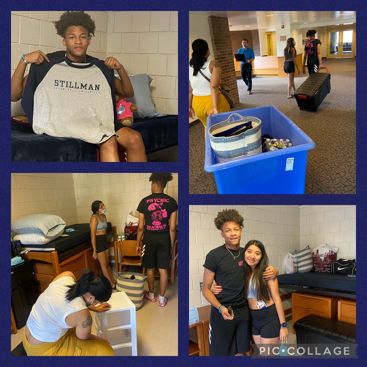 Today was the happiest and saddest day for two Seton Hall moms who are very proud of their son Mekhi you are going to do amazing things grab them stars ✨ and run we love you so much #SetonHall Baby…