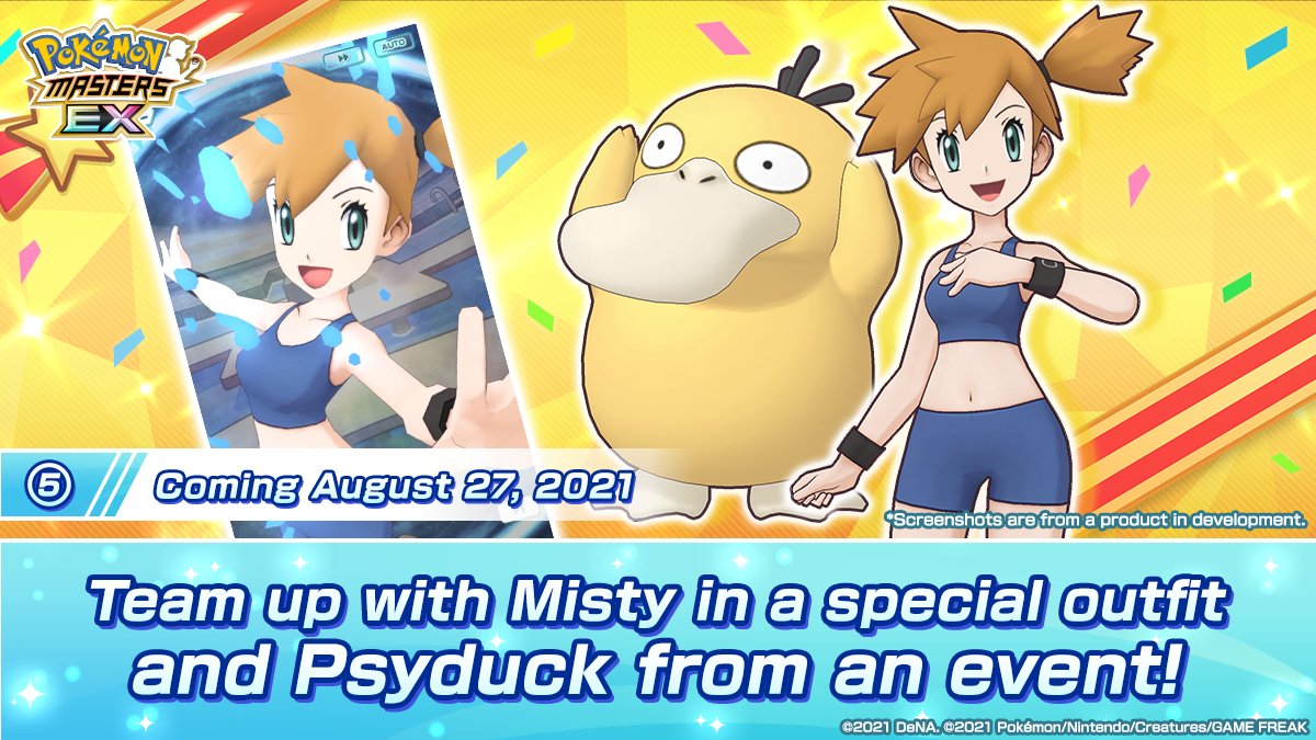 Misty y Psyduck Pokémon Masters EX