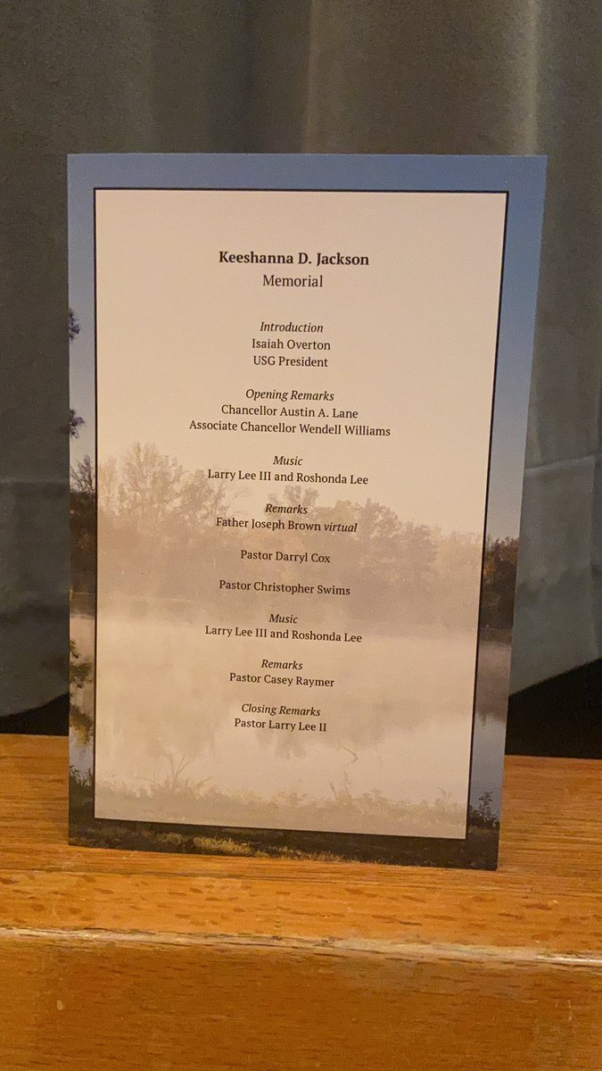 The memorial service for freshman, Keeshanna Jackson who was killed at a party Aug. 22, 2021, was concluded with a statement by Jennifer Jones-Hall saying that there will be a scholarship created in honor of Keeshanna.