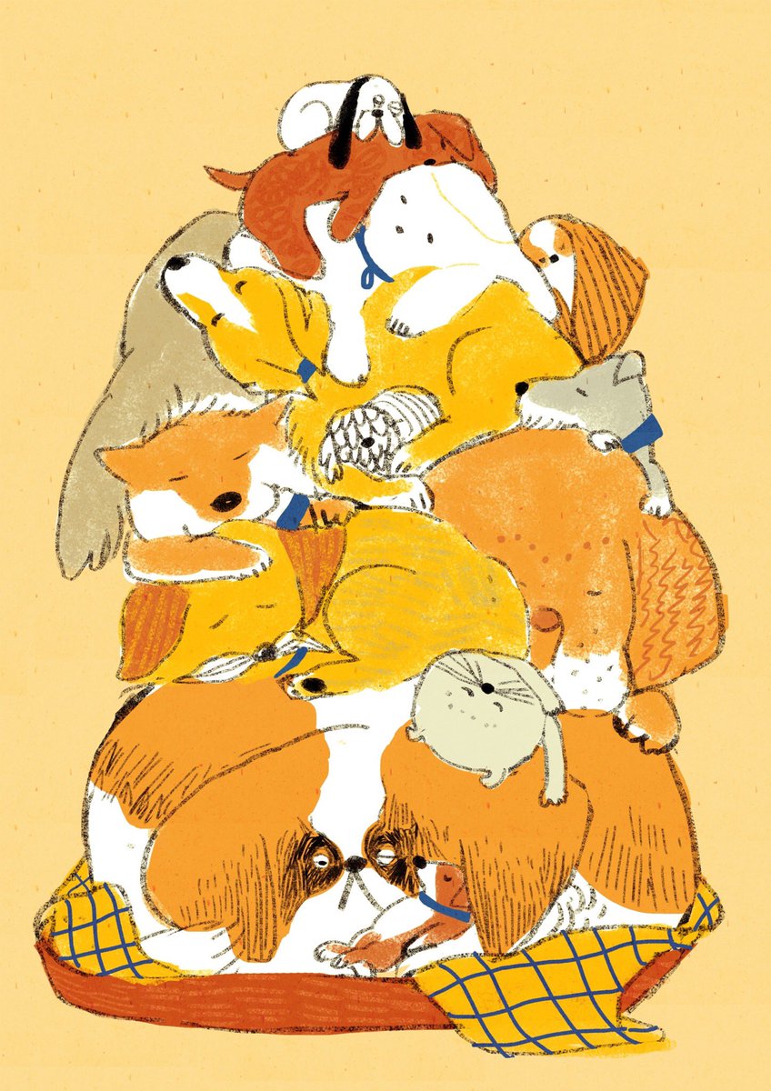 「#世界犬の日 」|ももろ　4／20発売絵本「パンダのパクパクきせつのごはん」のイラスト