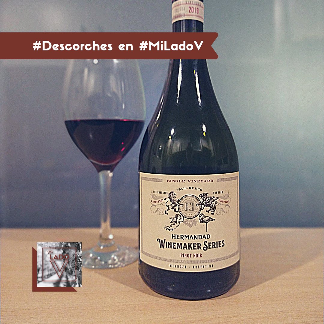 🍷 [#Descorches en #MiLadoV]
Un SV de #LosChacayes, incorporado por encima de la línea #Hermandad. Un #PinotNoir con estructura y muy buena acidez, donde se destacan las frutas rojas maduras. En el final, prolongado, aparece un dejo especiado junto con notas de caramelo.
😉🍷