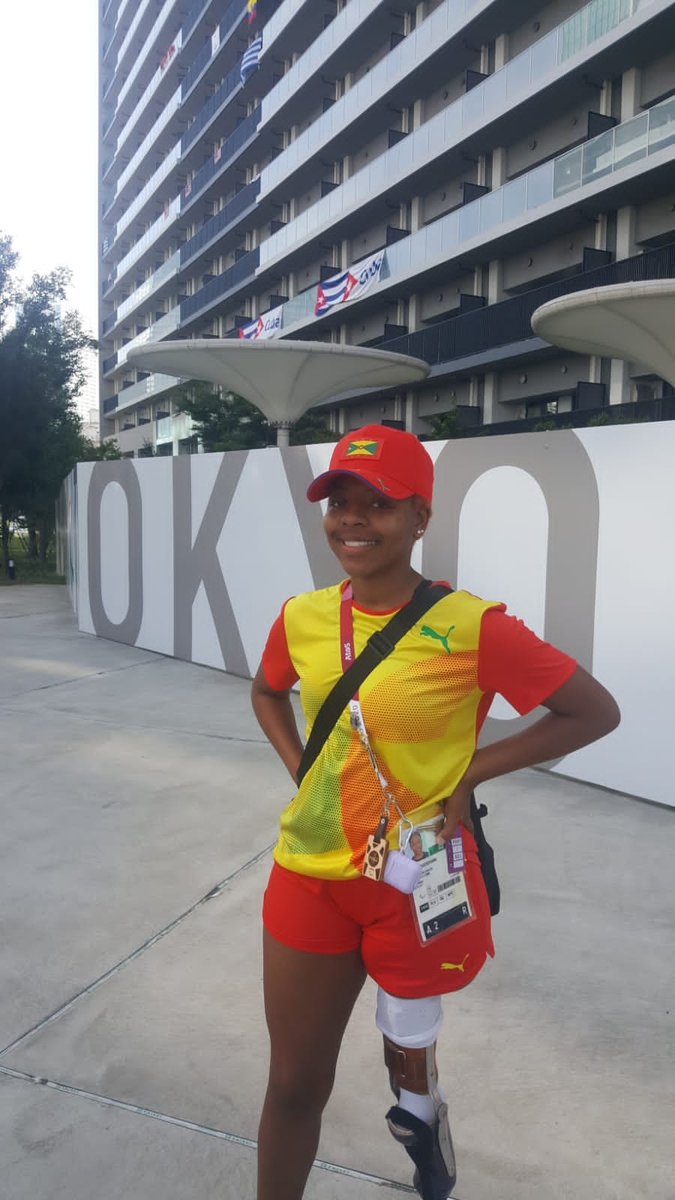 paralympicsgrn's tweet photo. 🤩 Nye Cruickshank 🇬🇩 is off to the pool! 
She competes tonight (Aug.25) at 10:05 p.m. in heat 2 of the SB8 Women's 100m Breaststroke at the Tokyo 2020 Paralympic Games 
Drop your comments below wishing Nye the very best. 🙌🏽❤💛💚

#UnitedByEmotion
@paralympicsapc  #TeamGrenada https://t.co/6nNXDfEb08