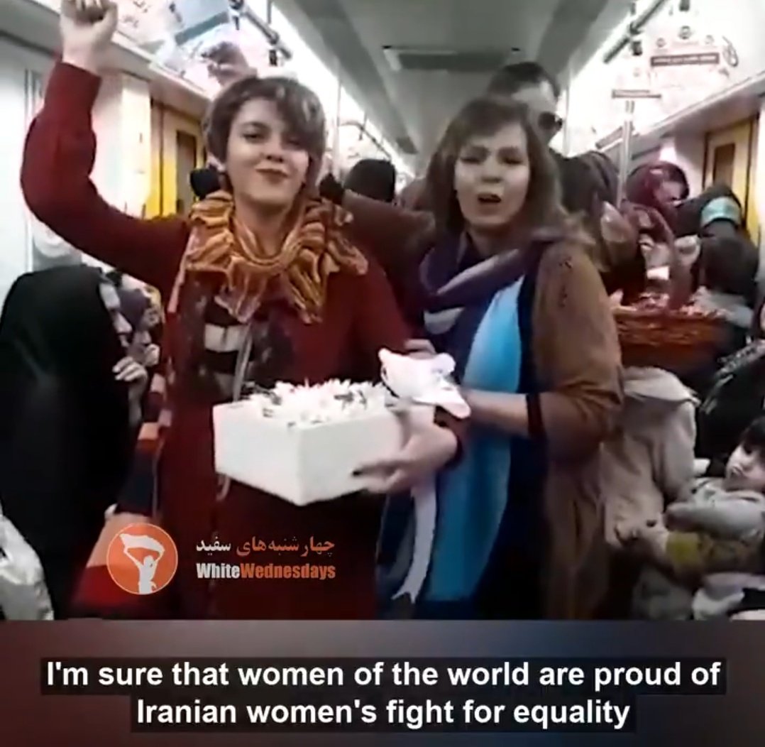 ELScience273_15's tweet photo. Teach your kids that heroes are not the ones with capes but these beautiful Iranian women.
 (Please don't harass those who choose to wear hijab either, that's not feminism, stand by women and let them make their choice) https://t.co/6vweHJ2TnR