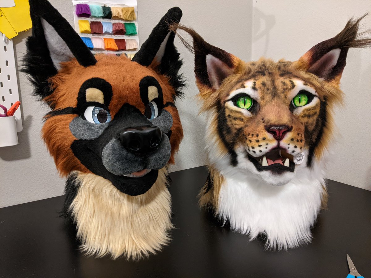 SarahcatFursuit's tweet photo. WIPs for the two suits I'll have for sale soon, I'm hoping to finish the shep before my leave so I can put it up for auction 👍 https://t.co/ZCBFxIrZQS
