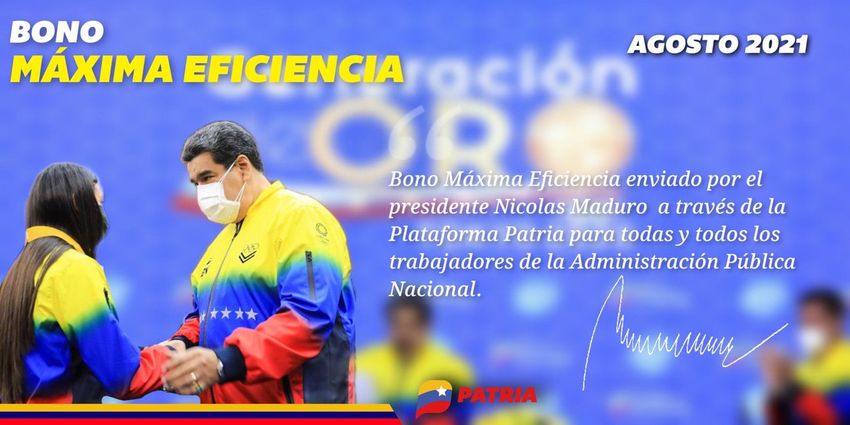 BonosSocial's tweet photo. Hoy fueron acreditado en el #MonederoPatria a los trabajadores activos y jubilados de la Alcaldia y Gobernaciones los Bonos Especiales Administración Pública

Activos Bs.S 15.340.000,00
Jubilados Bs.S 11.370.000,00

 #PuebloProductor
@NicolasMaduro @Mippcivzla @CarnetDLaPatria https://t.co/ws9WYrd3La