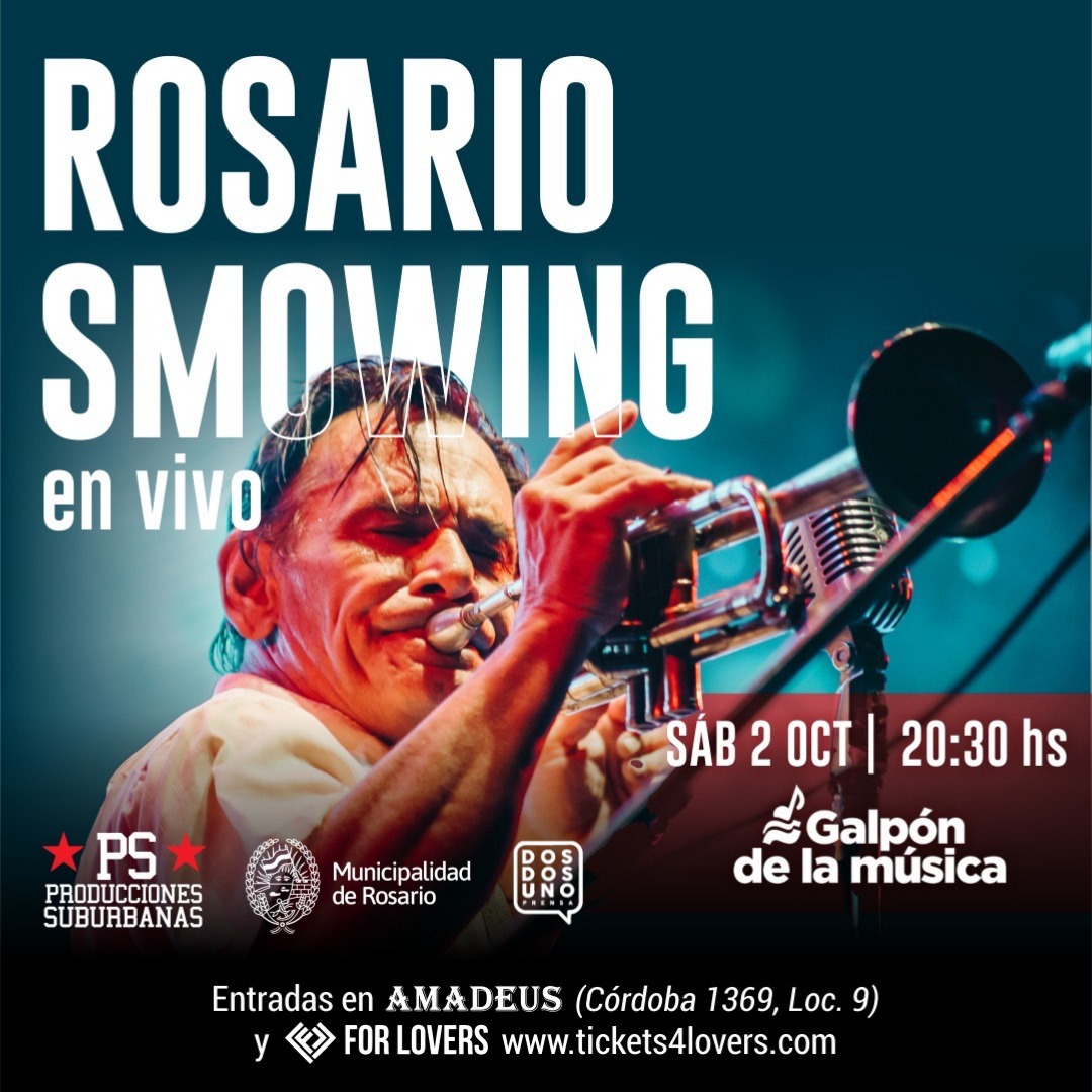 La gran orquesta <a href="/RosarioSmowing/">Rosario Smowing</a> en vivo el sábado 2 de octubre en el @GalponDLaMusica #Rosario 
Entradas limitadas en Amadeus (Córdoba 1369 loc 9) y tickets4lovers.com