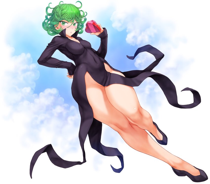 Tatsumaki notices that she got a special chocolate heart box "Huh!? 