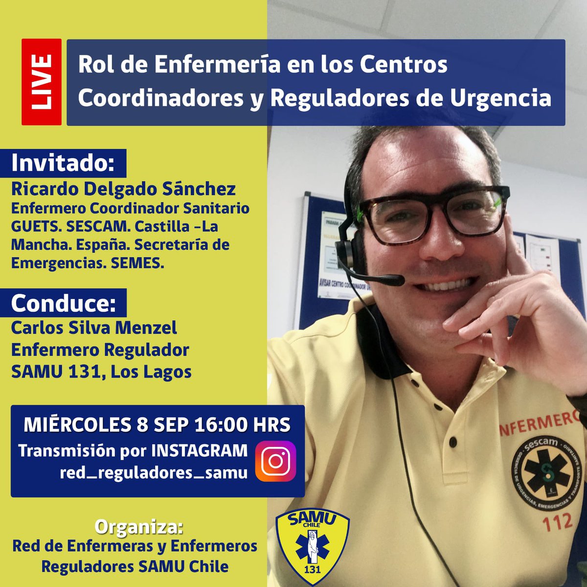 samu_chile's tweet photo. Próximo LIVE de nuestra red @samu_chile por nuestro Instagram.
Próximo miércoles 8 de Septiembre a las 16 hrs en 🇨🇱 https://t.co/xyCTsWoNab