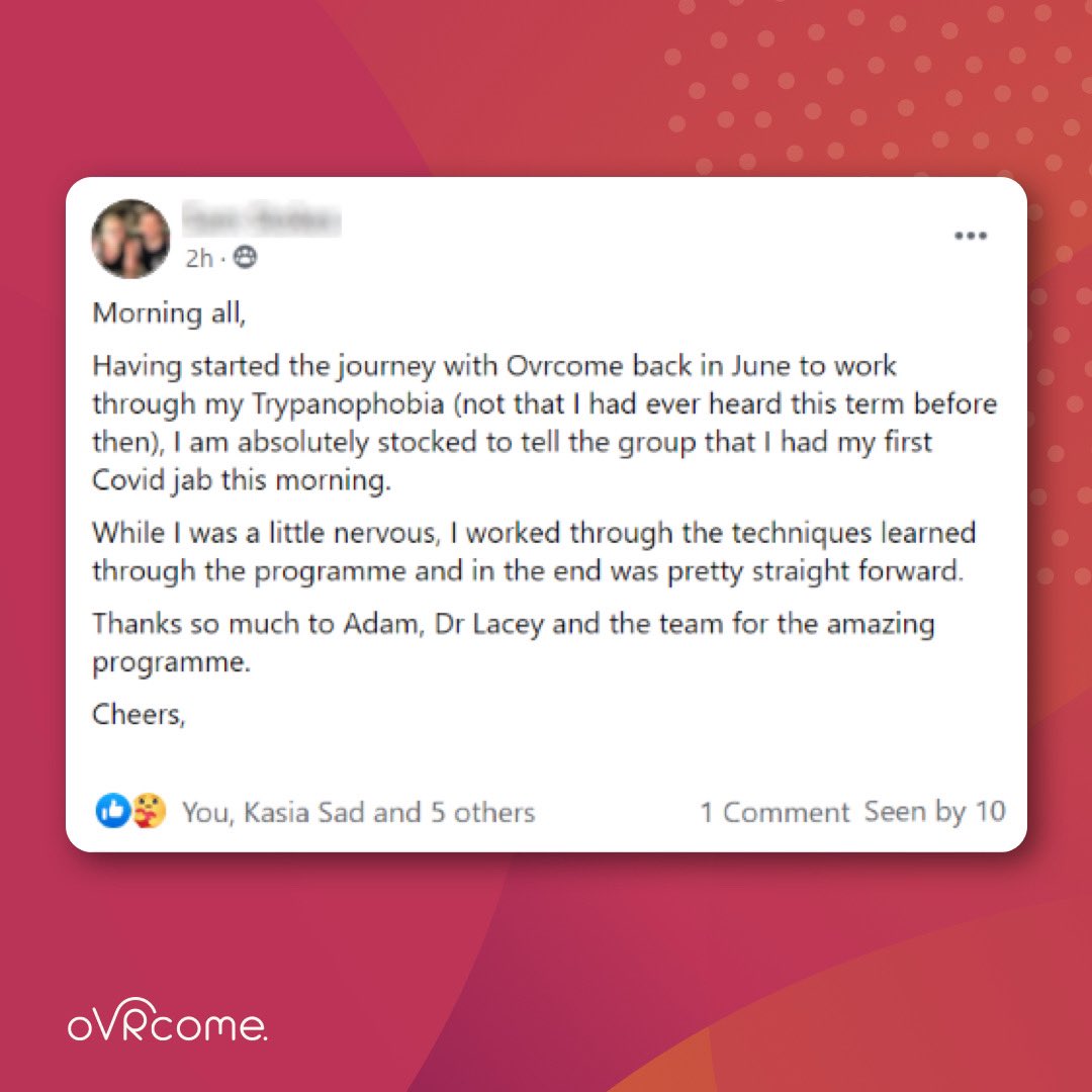 Really proud of the team after getting this message from one of our early clinical trial participants with a fear of needles receive their first vaccine this morning #COVID19Vaccine #trypanophobia #healthtech