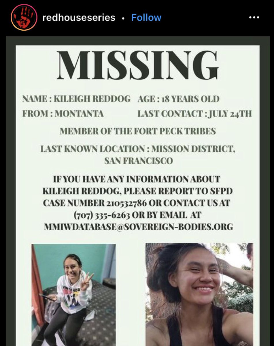heyomyeggo1's tweet image. Possible TW: MMIW 

Help! #Missing #MissingIndigenous #MMIW 
posting credits belong to @redhouseseries on Instagram.