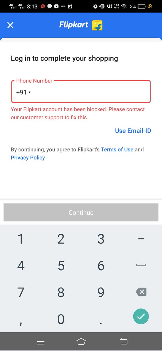 <a href="/flipkartsupport/">FlipkartSupport</a> Mera account block kyu kiya ek to kuch bhe bhej dete ho uske baad account block kyu kiya