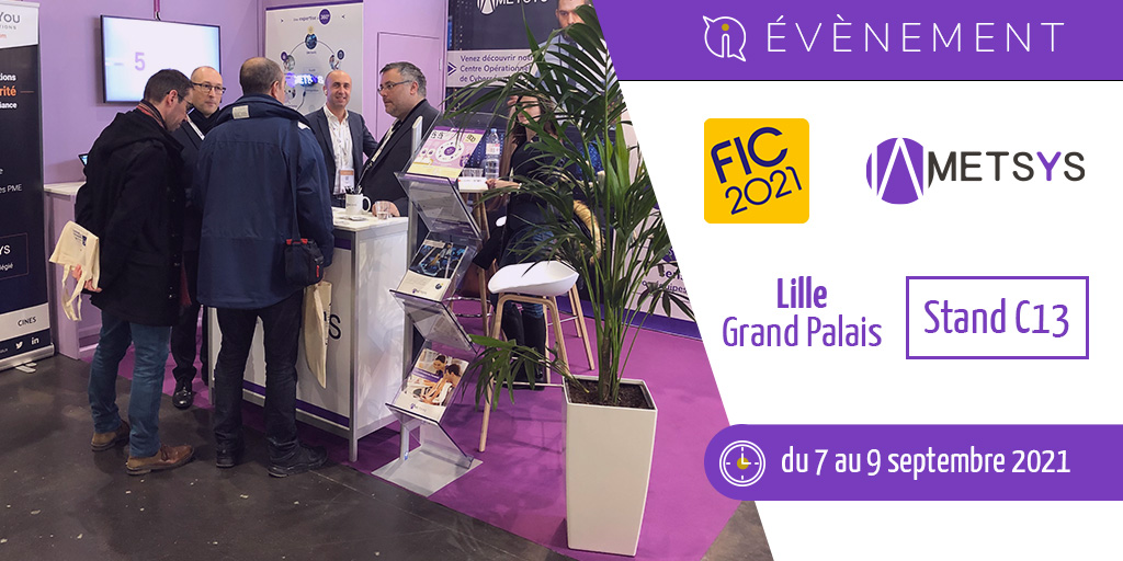 metsysgroup's tweet photo. Pour celles et ceux qui suivent les actualités IT, le FIC arrive dans 2 semaines et bien évidemment, nous y participons 😁

Rendez-vous à Lille Grand Palais, les mardi 7, mercredi 8 et jeudi 9 septembre 2021. 

Vous pourrez nous retrouver sur le stand C13 👍 https://t.co/dUvgANuSDJ