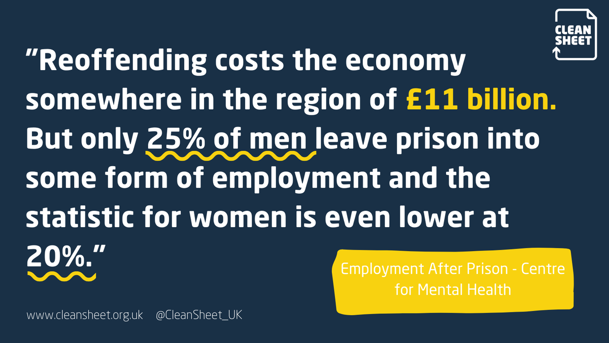 CleanSheet_UK's tweet photo. Employment is key to preventing people from reoffending. We believe that everyone deserves a chance to get their lives back on track. #bringhope https://t.co/MgzNcIU4t9