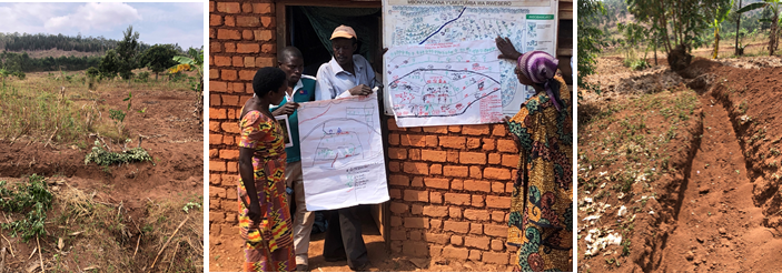 SLM_WUR's tweet photo. (1/2) Previously, our colleague Aad Kessler visited Burundi for his ongoing PIP approach project: PAGRIS. PIP farmers of the Rwesero village who are collectively tackling erosion on a micro-watershed, and doing gully control with local materials. #PIPapproach #Sustainablefarming https://t.co/JHYZ01L37v