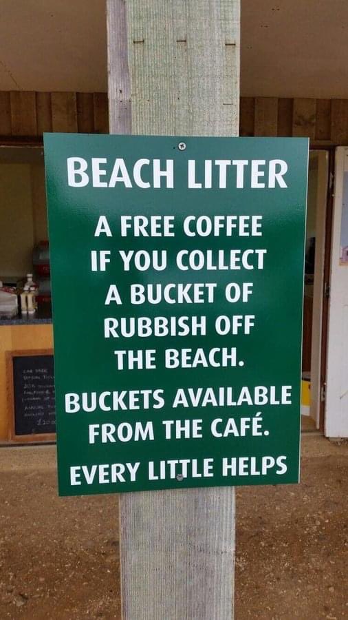 What a fantastic idea! #beach #rubbish #beachclean #litter