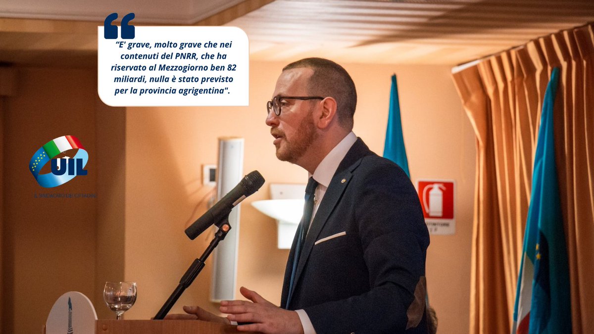 UilAgrigento's tweet photo. 𝐍𝐨𝐭𝐚 𝐒𝐭𝐚𝐦𝐩𝐚
“E' grave, molto grave che nei contenuti del PNRR, che ha riservato al Mezzogiorno ben 82 miliardi, nulla è stato previsto per la provincia agrigentina. https://t.co/Y1tJG9bR6C