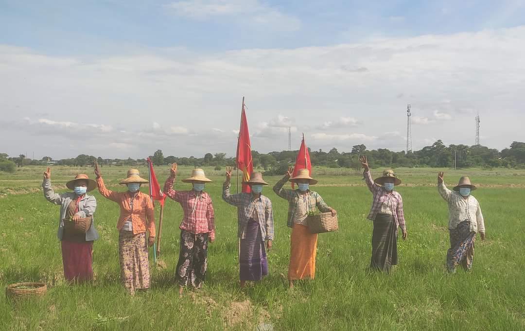 Farmers Strike was staged at #Monywe_Kyaymone Village in #Monywa Tsp to demolish of Military Terrorist Regime. 
#NoEscapeFromGenocide
#Aug26Coup
#WhatsHappeningInMyanmar