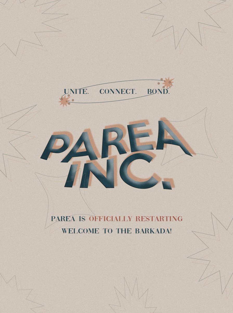 PAREAHQRP's tweet photo. ㅤㅤ
               unite. connect. bond.

               W E L C O M E   T O 
                      PAREA INC. ! https://t.co/b8WU5DDKLO