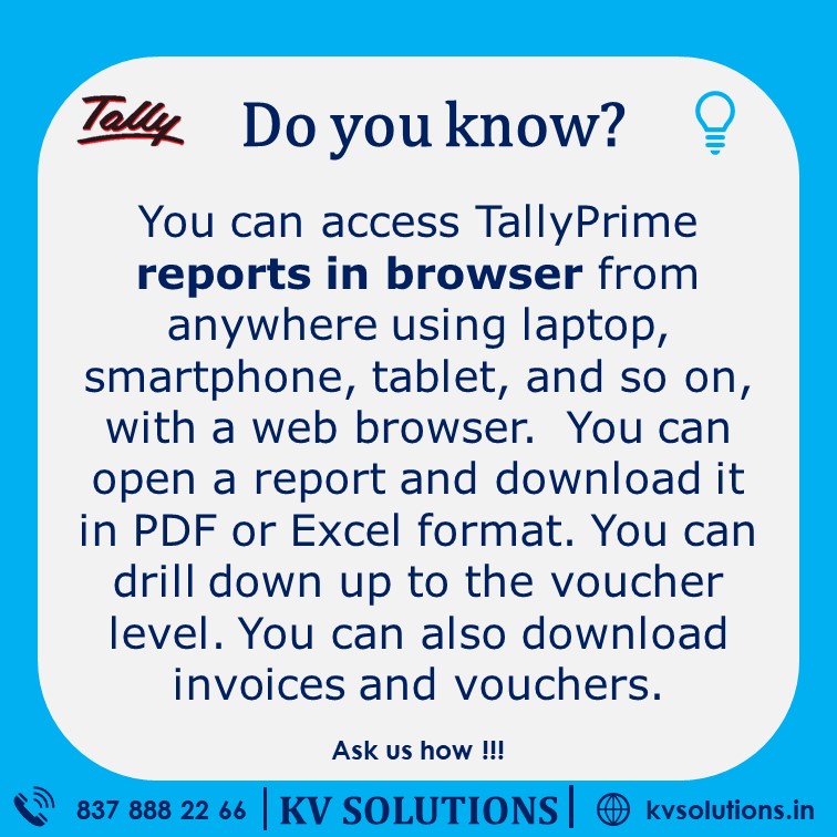 kvsolutions2's tweet photo. Do you know?

#knowingTally #Tally #TallyPrime #einvoice #Tallylicense #tallyservices #kvsolutions #tallyinvasai #accounting #accountingsoftware #gst #business #erp #vasailocal #startups #SME #smallbusiness

Business page: https://t.co/vUM3pu5DQy https://t.co/FMY0jgtIi6